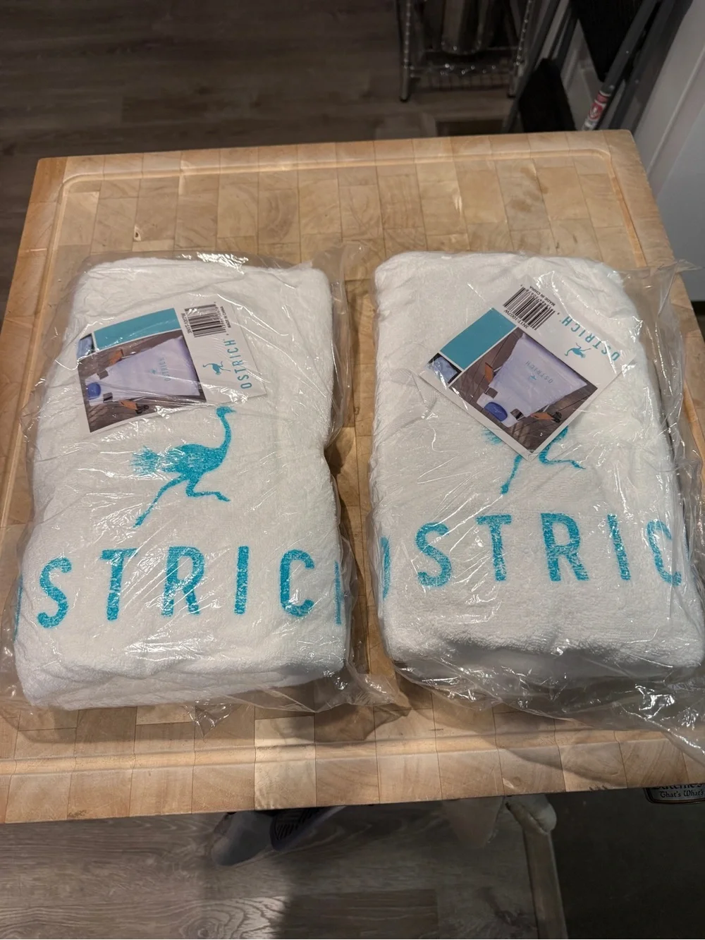 Ostrich custom towels for beach chair with face and arm holes